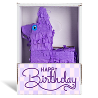 Purple Checkered Birthday Piñatagram